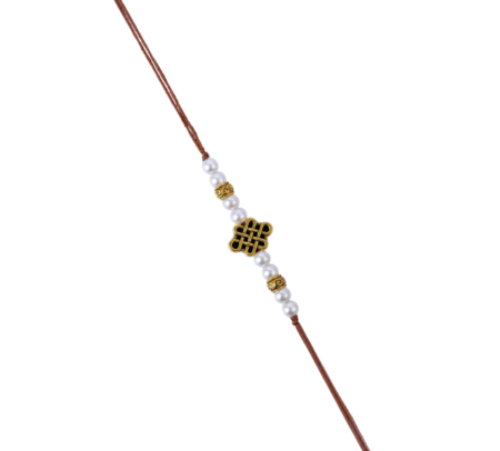 Black & Gold Beaded Rakhi