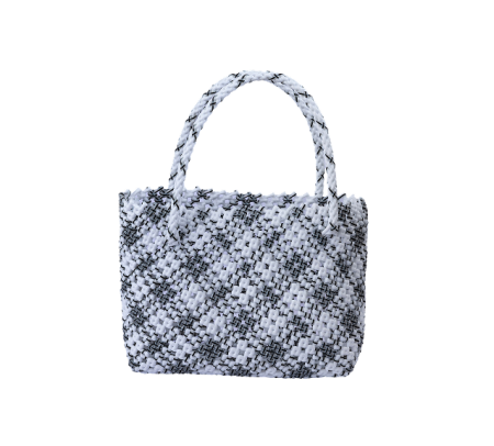 Black & White Beaded Tote