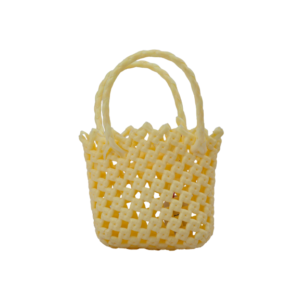 Yellow Beaded Mini Tote