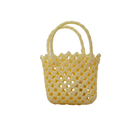 Yellow Beaded Mini Tote