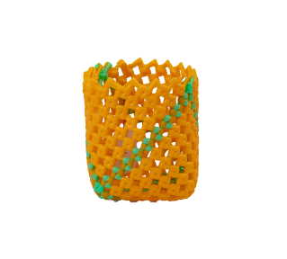 Yellow Woven Basket