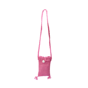 Pink Knitted Crossbody bag